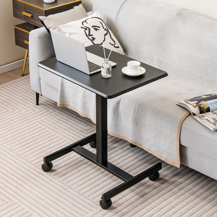 Adjustable Height Desk - Mobile On-Rolling Stand-Up Workstation - Perfect Solution for Individuals Seeking a Flexible Working Environment