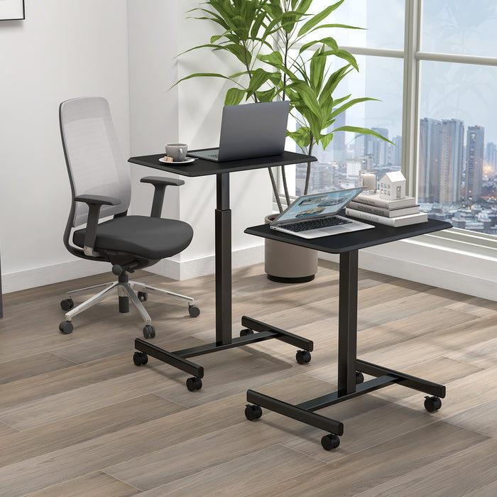 Adjustable Height Desk - Mobile On-Rolling Stand-Up Workstation - Perfect Solution for Individuals Seeking a Flexible Working Environment