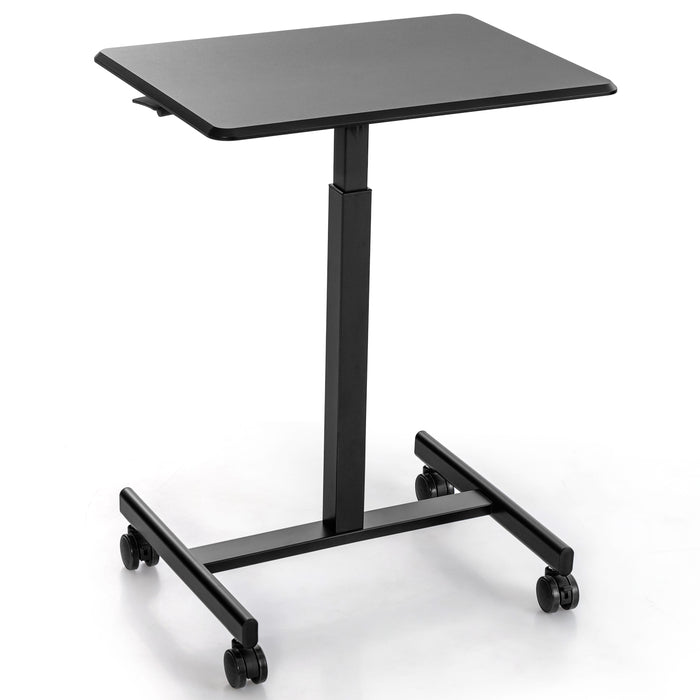 Adjustable Height Desk - Mobile On-Rolling Stand-Up Workstation - Perfect Solution for Individuals Seeking a Flexible Working Environment