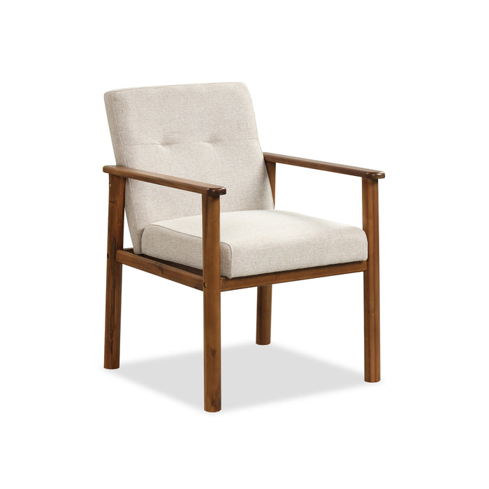 Modern Accent Chair - Linen Fabric Armchair with Soft Cushioning - Perfect for Relaxation and Lounge Use