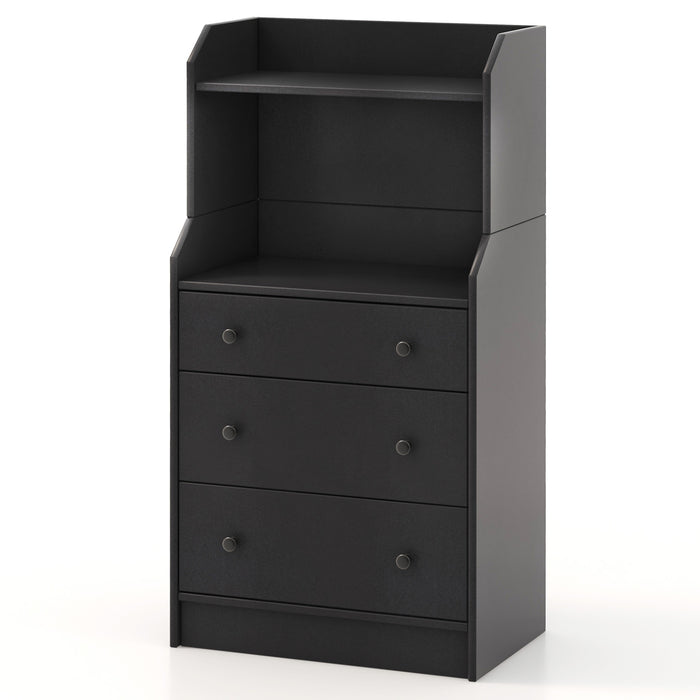 Unknown Brand - Contemporary Dresser featuring Chest of Drawers and Built-In Shelves - Ideal Storage Solution for Bedrooms
