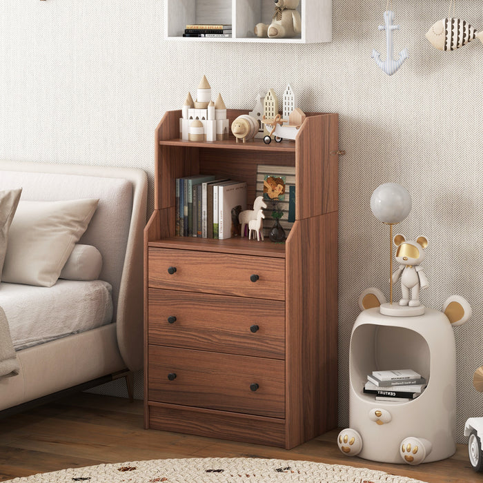 Unknown Brand - Contemporary Dresser featuring Chest of Drawers and Built-In Shelves - Ideal Storage Solution for Bedrooms