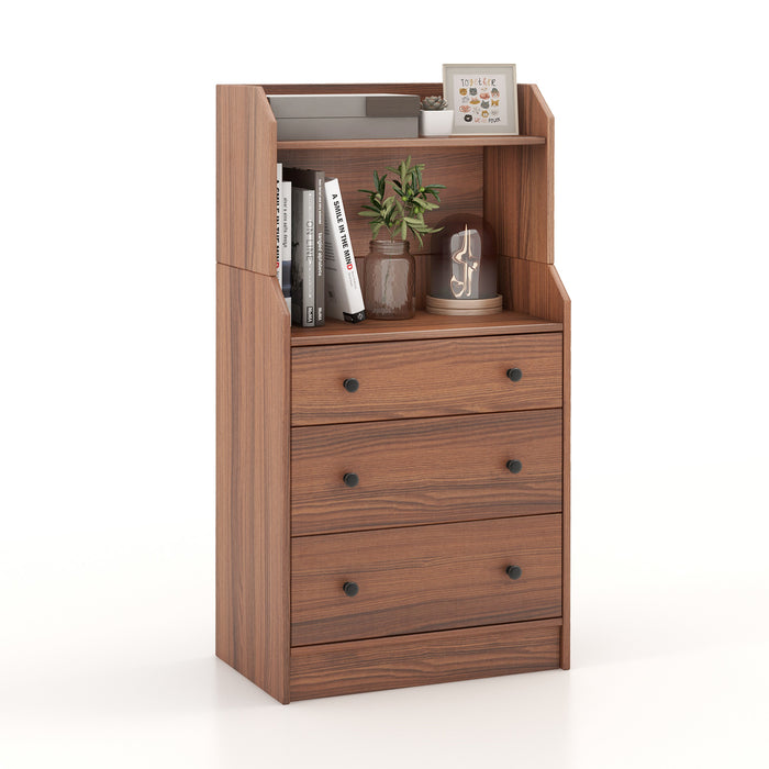 Unknown Brand - Contemporary Dresser featuring Chest of Drawers and Built-In Shelves - Ideal Storage Solution for Bedrooms