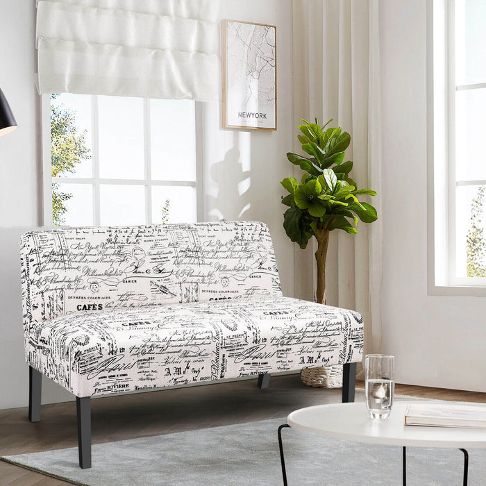 Upholstered Fabric Sofa - Modern 2 Seater in Multicolor - Ideal for Contemporary Home Interiors