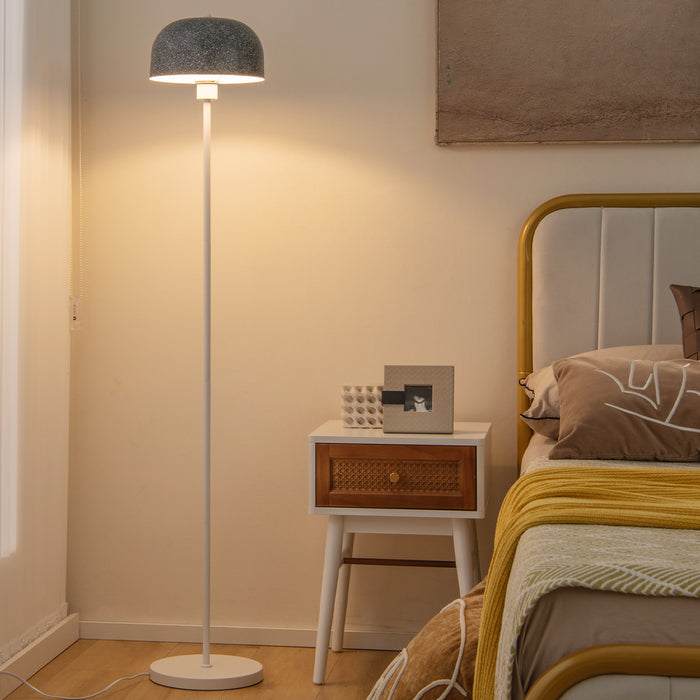 Modern Brand Pole Floor Lamp - With Stylish Lampshade and Convenient Foot Switch - Perfect Lighting Solution for Contemporary Homes