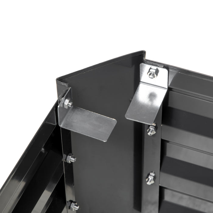 Outsuuny Galvanised Raised Bed - Outdoor Planter Box with Greenhouse Cover for Growing Vegetables & Flowers - Ideal for Gardeners and Urban Farmers