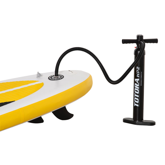 Adjustable Aluminium Paddle Inflatable SUP - Non-Slip Stand Up Paddle Board with ISUP Accessories, 305x76x15cm - Ideal for All Skill Levels in White