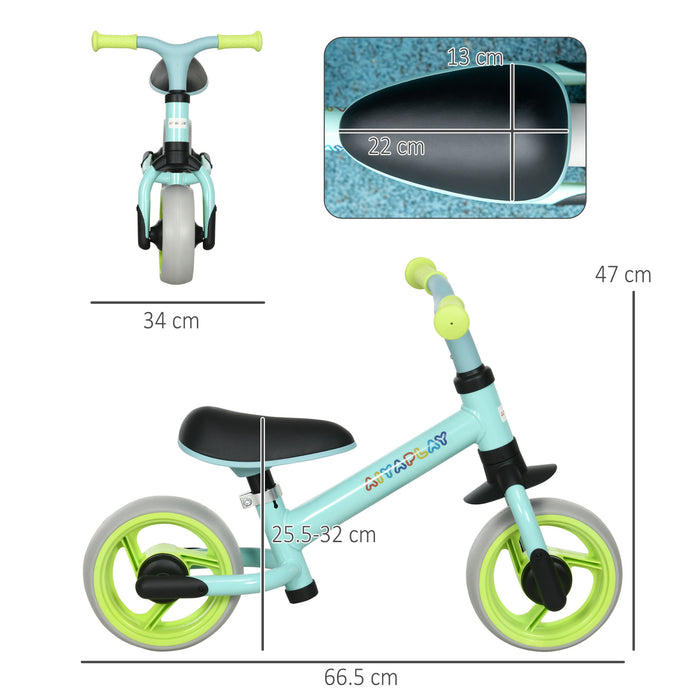 Kids' Balance Bike - 8-Inch Lightweight Green Training Bicycle with Adjustable Seat & EVA Wheels - Easy to Assemble for Beginner Riders