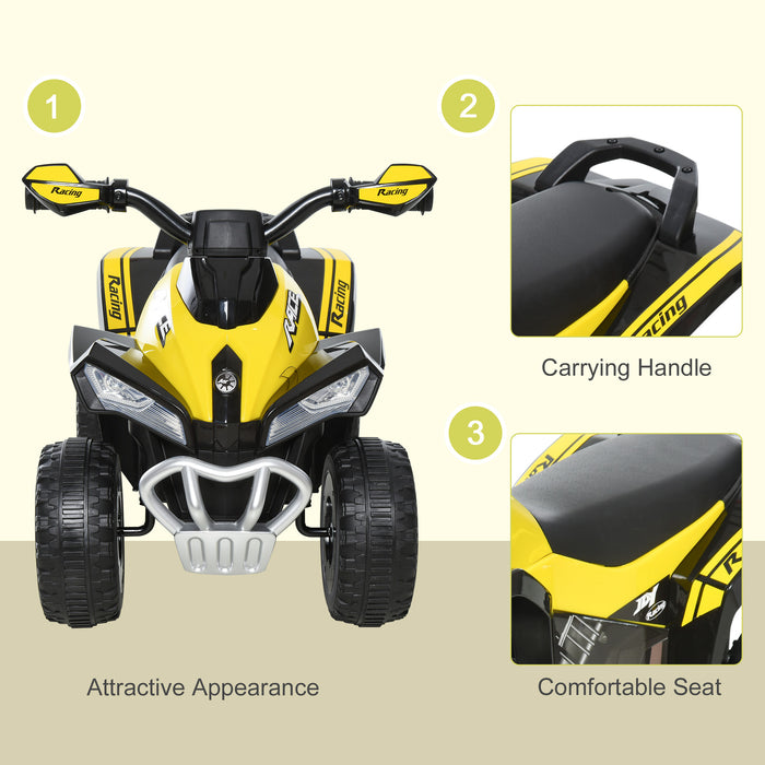 Kids Foot-to-Floor Ride-On Slider Car with Music & Lights - Manual Toddler Walker Vehicle, Yellow - Ideal for Ages 18-36 Months