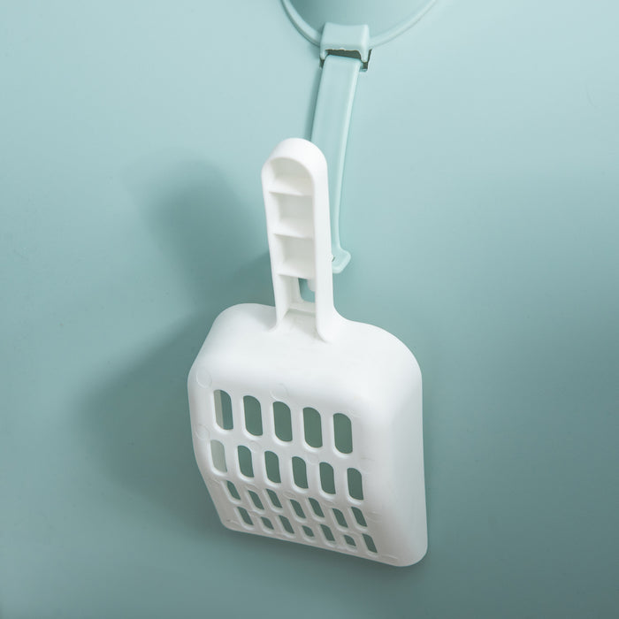 Hooded Kitten Litter Tray with Scoop & Filter - Spacious 43x44x47cm Green Litter Box with Flap Door - Ideal for Odor Control & Privacy for Your Cat