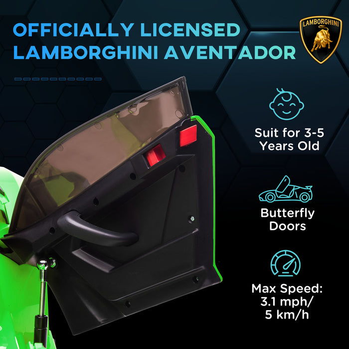 Lamborghini Official 12V Electric Ride-On Car for Kids - Butterfly Doors, Parental Remote Control, Music, Horn, Suspension System - Perfect for Young Drivers and Car Enthusiasts