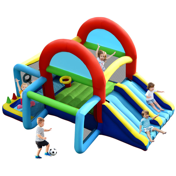 Bounce House with Dual Slides - Inflatable Play Structure with Jump Area - Perfect Entertainment for Kids Parties and Gatherings