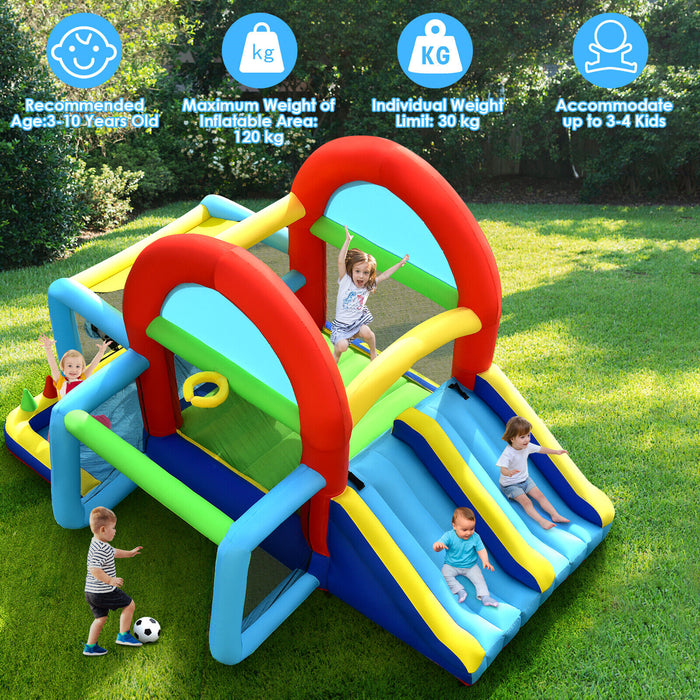 Bounce House with Dual Slides - Inflatable Play Structure with Jump Area - Perfect Entertainment for Kids Parties and Gatherings