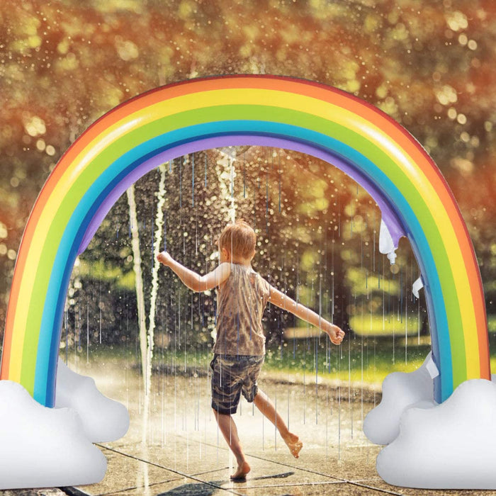 Inflatable Outdoor Toy - Rainbow Sprinkler for Summer Fun - Perfect for Kids' Pool Parties and Backyard Play