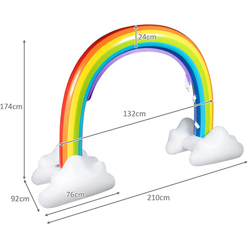 Inflatable Outdoor Toy - Rainbow Sprinkler for Summer Fun - Perfect for Kids' Pool Parties and Backyard Play