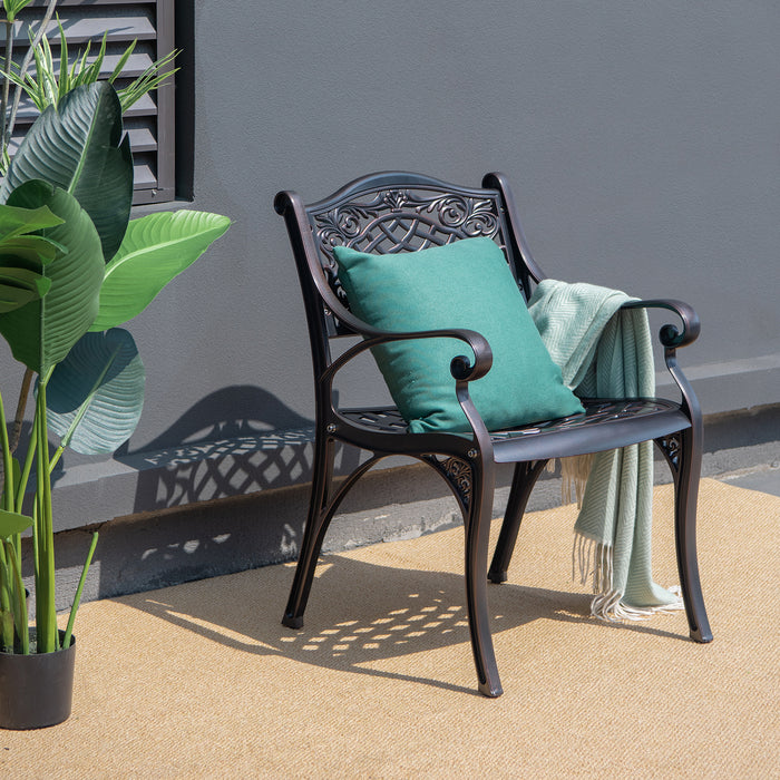Weather-Resistant Outdoor Dining Chairs - Patio Seating with Armrests and Ergonomic Seat Curvature - Ideal for Outdoor Events and Parties, Wine Color