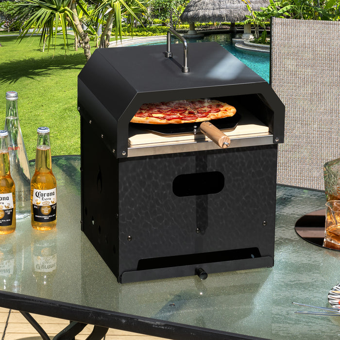 Outdoor Camp Chef 4-in-1 Pizza Oven - Includes Built-in Pizza Stone - Perfect for Garden Parties and Outdoor Entertainment