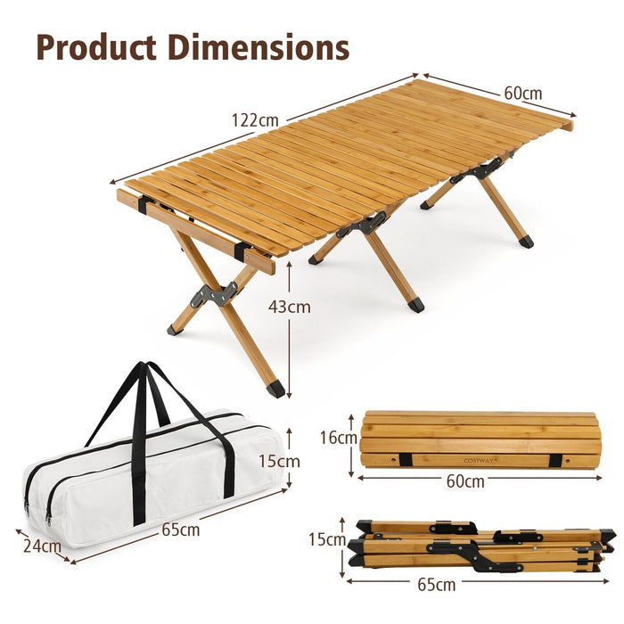 Portable Folding Table - Ideal for Camping, BBQs, and Coffee Times - Comes with Convenient Carry Bag for Outdoor Enthusiasts
