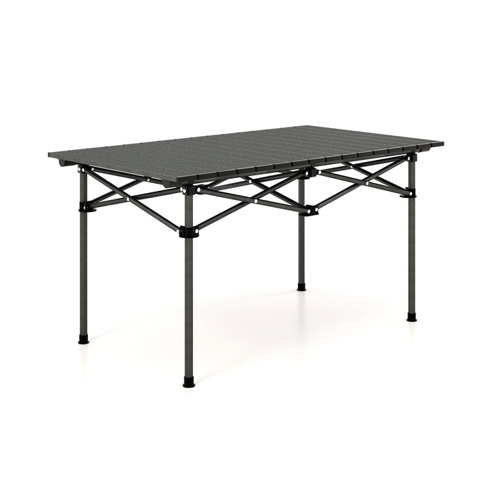 Aluminum Camping Table - Designed for 4-6 People Outdoor Dining - Perfect for Camping Trips and Family Picnics