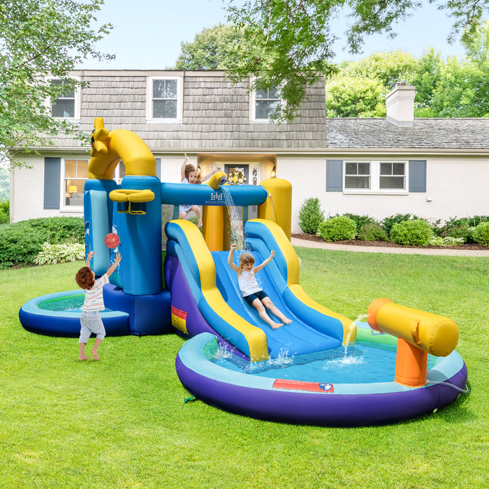 Bestway Bounceland - Inflatable Water Park with Slide, Water Gun and Splashing Pool - Fun Family Outdoor Play for Summers
