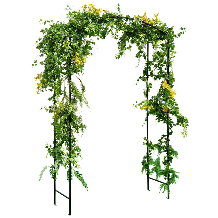230CM Garden Arch Arbor Trellis - Ideal for Climbing Plants, Roses, and Vines in a Sleek Black Finish - Perfect Addition for Garden Enthusiasts and Vine Lovers