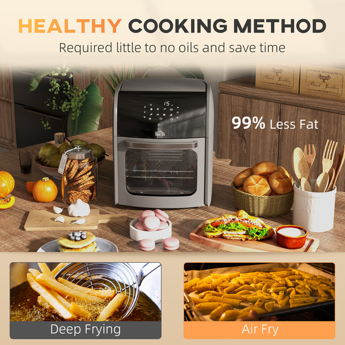 12L Rapid Air Circulation Digital Air Fryer Oven with 8 Preset Modes - 1800W Memory Function for Efficient Cooking - Smart Kitchen Appliance for Health-Conscious Foodies