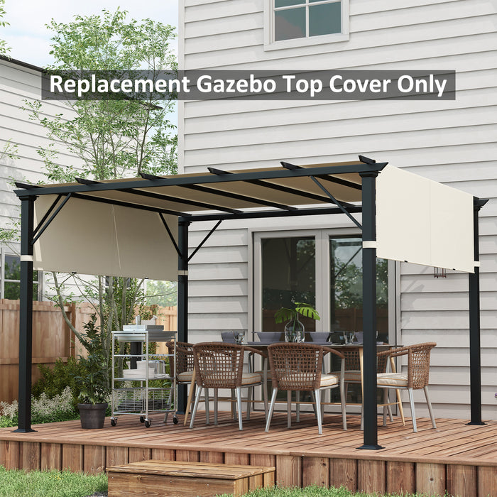 UV-Resistant Pergola Canopy 2-Pack - Easy Install Cream White Shade Covers for 3x3m Structure - Ideal for Outdoor Comfort and Sun Protection