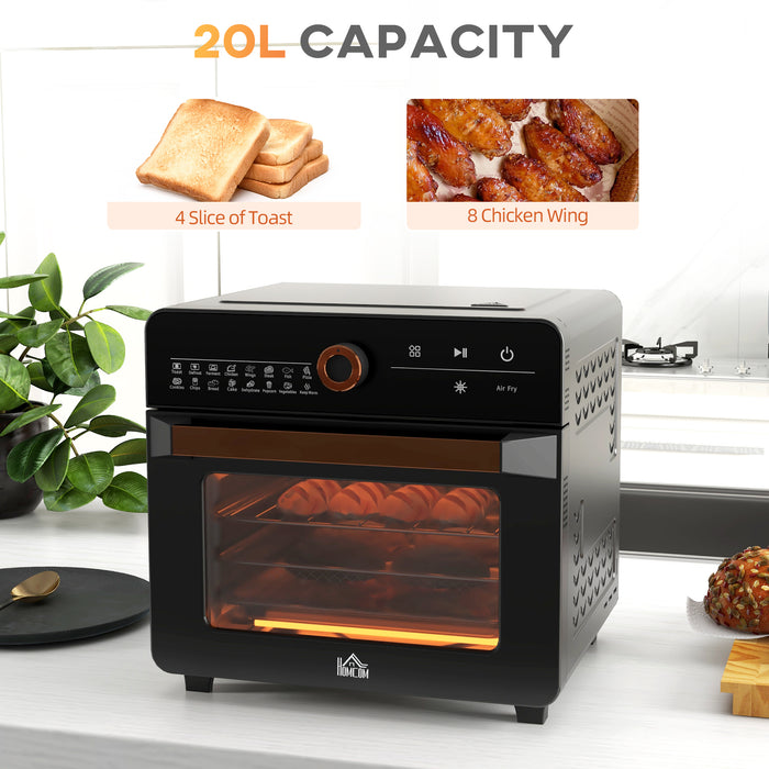20L Multifunction Air Fryer Oven - Convection Countertop Mini Oven with 17 Presets, Adjustable Temperature & Timer, 1400W - Ideal for Quick and Healthy Home Cooking
