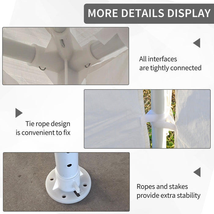 Garden Gazebo Marquee - 3x4m Outdoor Shelter with 2 Sidewalls, Perfect for Patio and Yard Events - Elegant White Party Tent