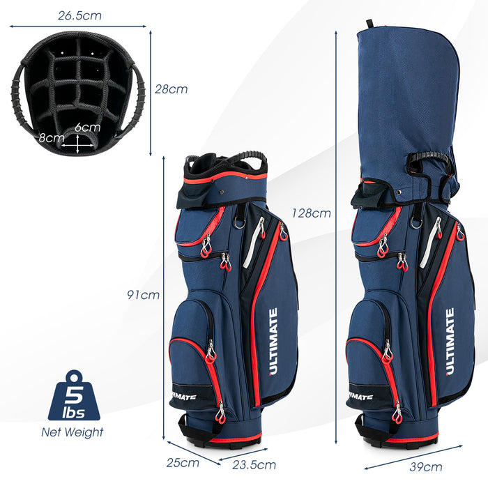 Large & Lightweight - Golf Cart Bag in Classic Black - Perfect for Golfers Seeking Portable Storage Solutions