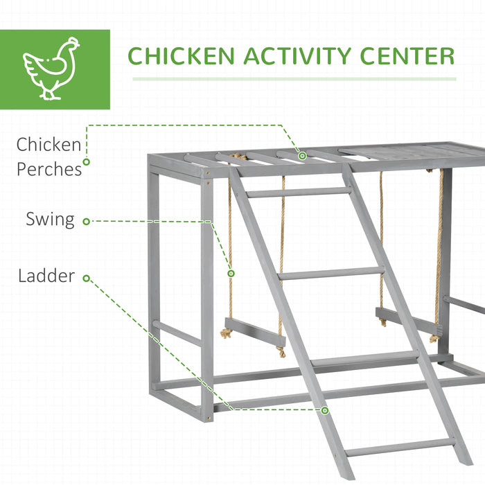 Walk In Chicken Run - Outdoor Hen Enclosure with Activity Shelf and Weatherproof Cover - Spacious Coop for Healthy Poultry Exercise and Protection