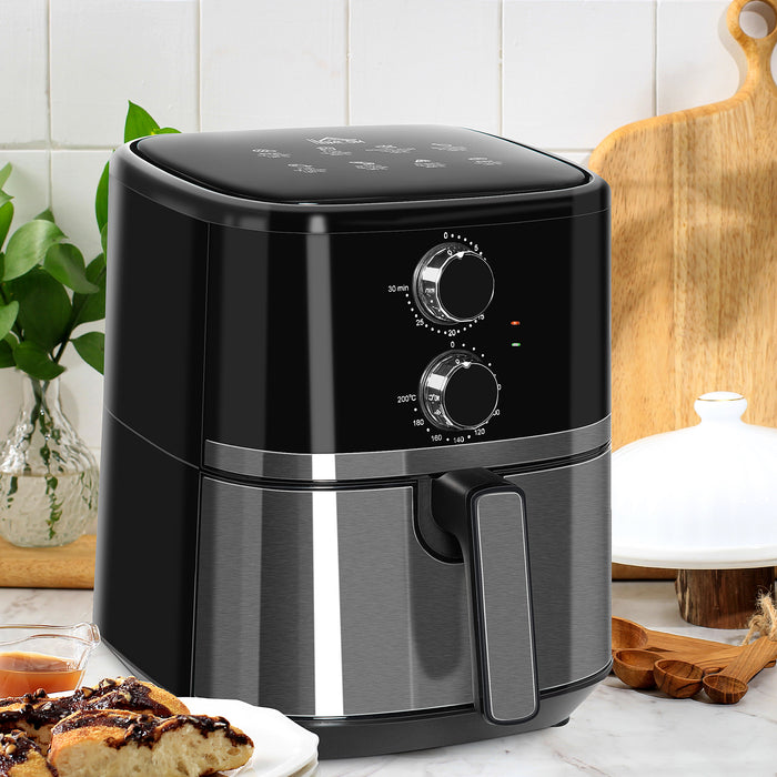 1500W 4.5L Air Fryer Oven - Rapid Air Circulation, Adjustable Temperature Control, Timer, Nonstick Basket - Healthy Cooking for the Entire Family