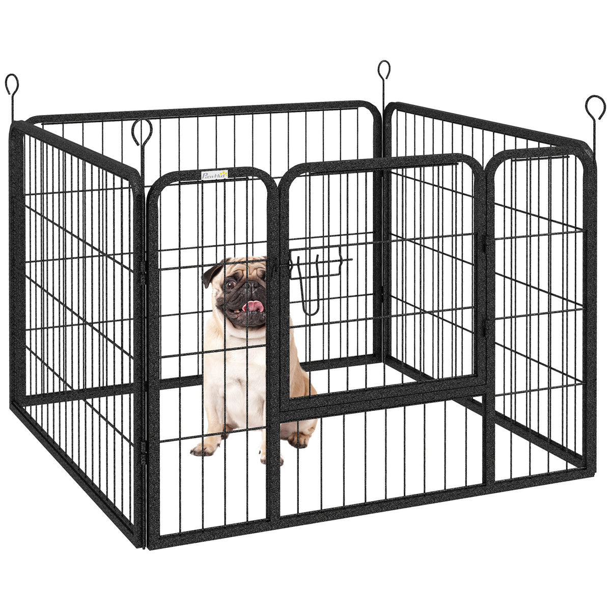 Heavy Duty 4-Panel Dog Playpen - Foldable Puppy Pen for Indoor/Outdoor with Collapsible Design, 82 x 82 x 60 cm - Ideal for Play Area & Pet Safety