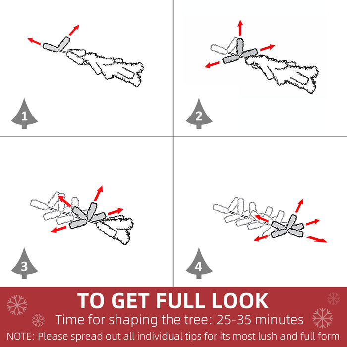 6-Foot Artificial Pre-Lit Christmas Tree with Warm White LED Lights - Lush Green Xmas Decor for Holiday Celebrations - Perfect for Festive Home Decoration and Ambiance