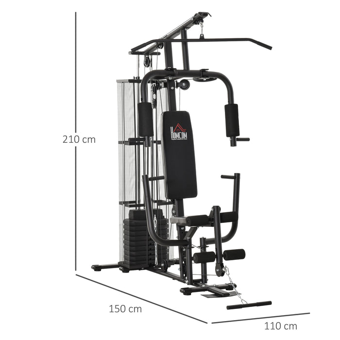 Multi-Purpose Workout Station - Heavy-Duty Fitness Strength Equipment for Weight Training and Body Exercise - Ideal Home Gym System for Muscle Development