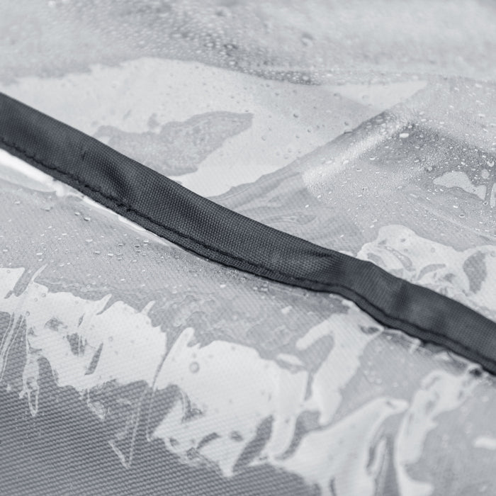 4-Wheel Canine Stroller with Protective Rain Cover - Spacious Mobile Pet Carrier for Medium to Large Dogs - Outdoor Travel Ease for Animal Lovers