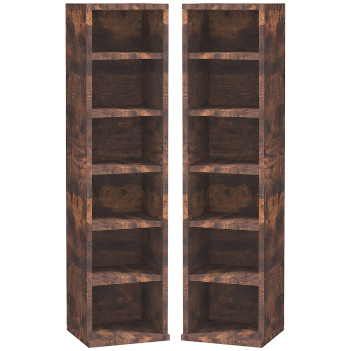 CD Storage Tower Rack with Adjustable Shelving - Space-Saving Media Display Unit - Ideal for Organizing CDs, DVDs, and Game Collections