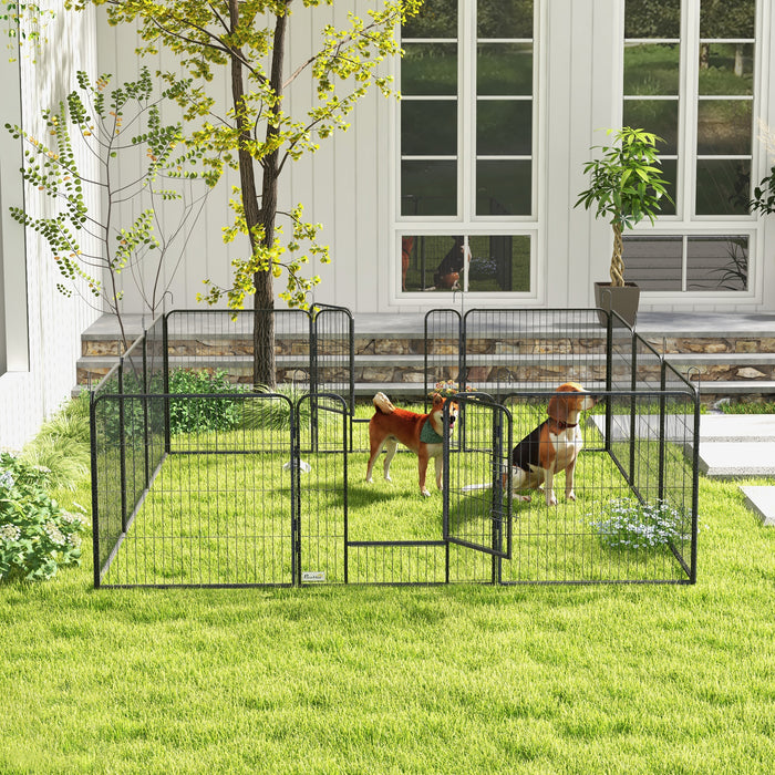 Heavy Duty 12-Panel Puppy Playpen - Exercise Fence and Pet Barrier for Small to Medium Dogs - Safe Enclosure for Play and Training