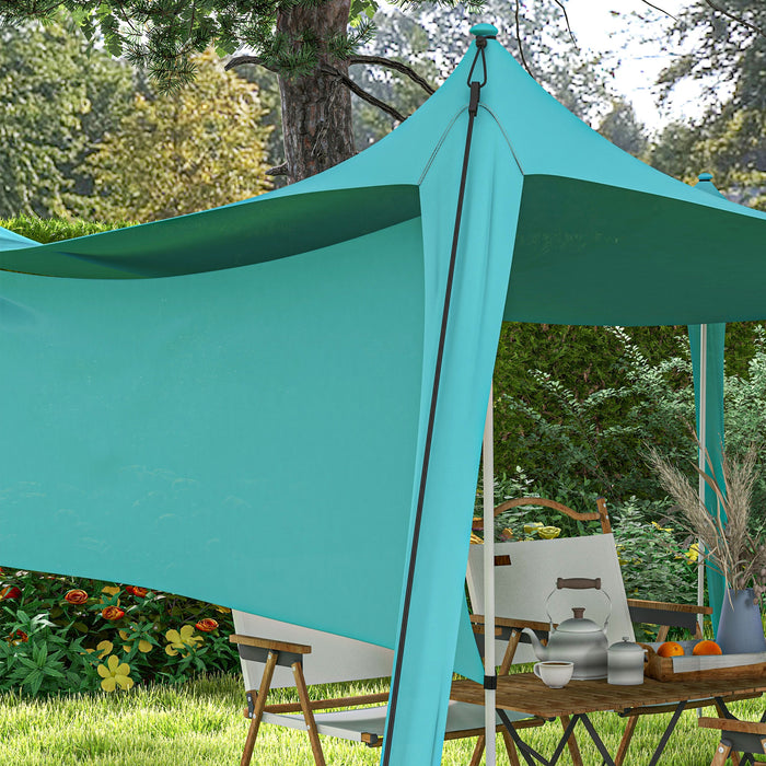 Portable Beach Tent Event Shelter with Detachable Sidewall - Includes Carry Bag, Ideal for Camping, Fishing & Picnics - Sky Blue Shade for Outdoor Activities