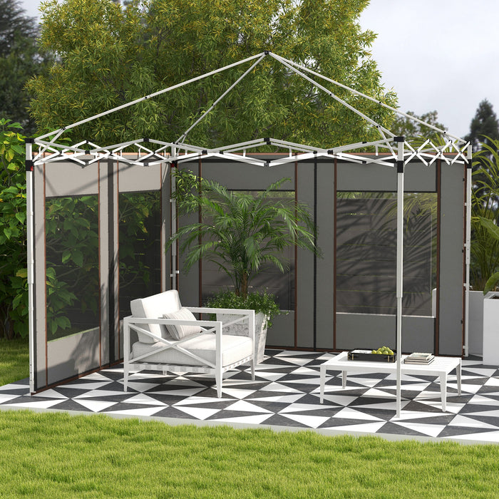 Gazebo Side Panel Replacements 2-Pack - Fits 3x3m or 3x6m Pop Up Gazebo with Doors and Windows - Ideal for Privacy and Weather Protection