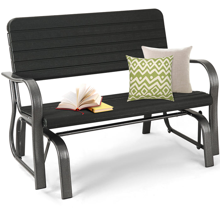2 Seater Garden Bench - Ergonomic with Backrest and Armrests - Ideal for Outdoor Comfort and Relaxation