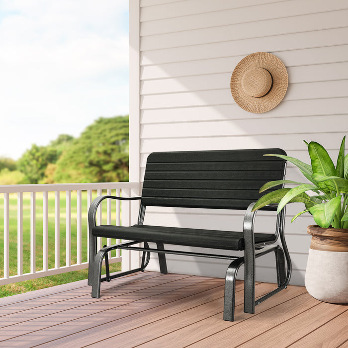 2 Seater Garden Bench - Ergonomic with Backrest and Armrests - Ideal for Outdoor Comfort and Relaxation