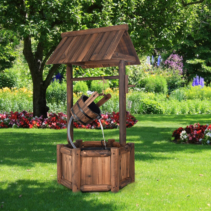 Garden Charm - Wishing Well Fountain with Electric Pump - Perfect Outdoor Water Feature for All Garden Enthusiasts
