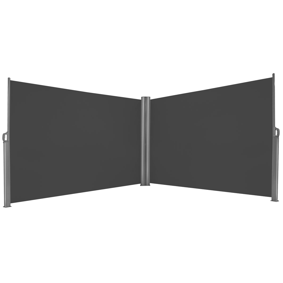 600x160cm Double-Sided Retractable Folding Patio Side Awning - Ideal for Outdoor Privacy and Shade Solutions