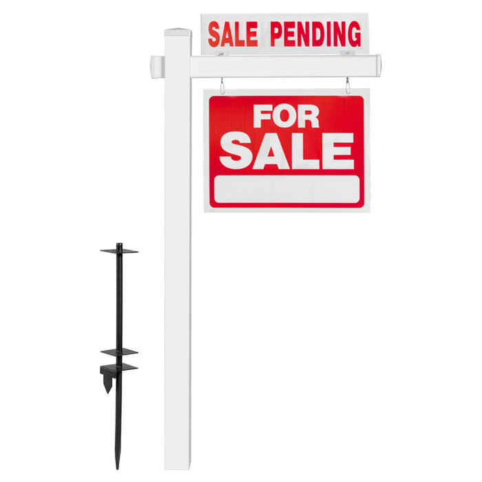 Garage Sale Sign Post - Real Estate Style Support for Advertising Displays - Ideal for Noticeable Residential Sale Promotions (Sign Not Included)
