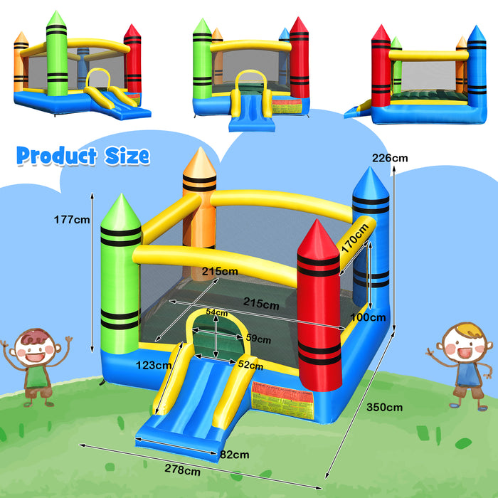 Inflatable 2-in-1 Kids Bounce House - Large Jumping Area and Included Balls - Perfect for Children's Fun and Active Play