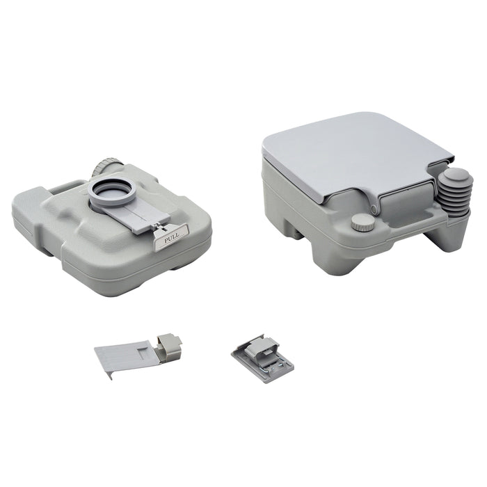 10L Compact Camping Toilet - Easy-to-Clean Outdoor Portable Loo with Push-Button Flush, Dual Tanks - Ideal for Camping, Picnics, and Travel