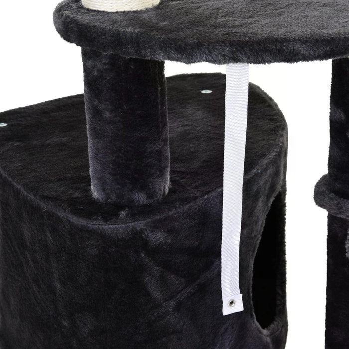 Cat Climber Deluxe - Multi-Level Adjustable Cat Tree with Carpeted Shelves, Cozy Condo & Sisal Scratching Posts - Perfect for Playful Felines & Indoor Scratch Training