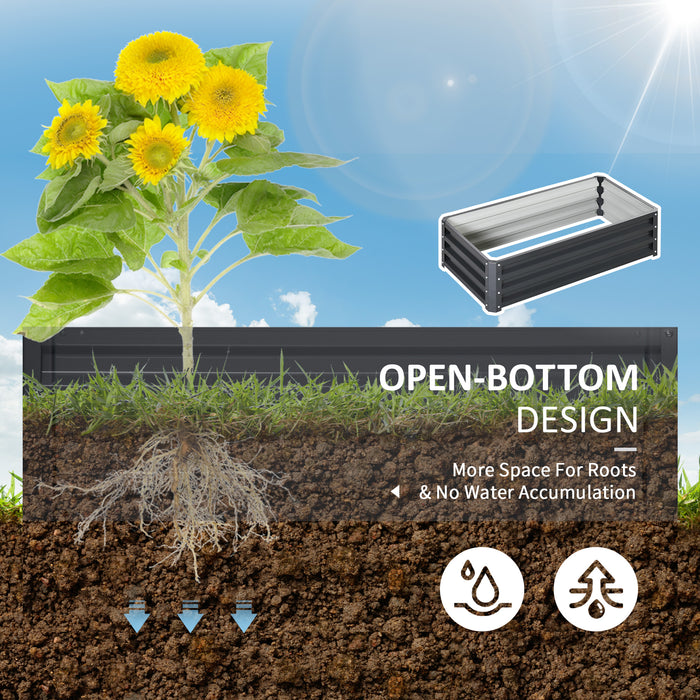 Galvanized Raised Garden Beds - Durable Outdoor Herb & Vegetable Planters - Perfect for Patio, Backyard, and Balcony Gardening