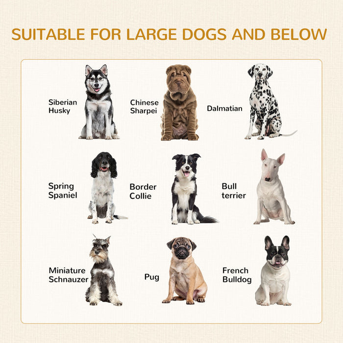 Two-in-One Large Canine Habitat - Dual-Door Dog Crate with Comfy Cushion - Multipurpose Pet Enclosure & Stylish Living Room Furniture